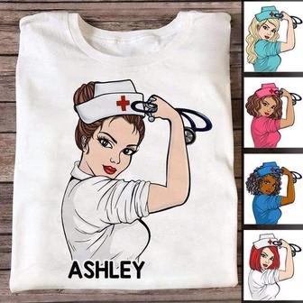 Nurse Strong Personalized T-Shirt - Gift for Nurses - Thegiftio UK