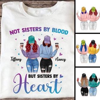 Sisters By Heart Personalized T-Shirt - Gift for Besties - Thegiftio UK