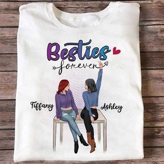 Sitting Besties Trouble Together Personalized T-Shirt - Gift - Thegiftio UK