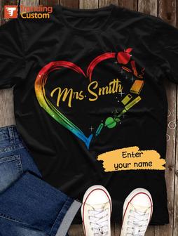 Teacher Heart Personalized T-Shirt - Gift for Teachers - Thegiftio UK