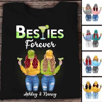 Wine Modern Besties Custom T-Shirt - Gift for Family - Thegiftio UK