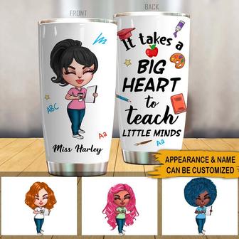 It Takes A Big Heart To Teach Custom Tumbler - Teacher Gift - Thegiftio UK