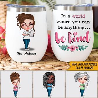 Be Kind Personalized Wine Tumbler - Gift for Teacher - Thegiftio UK