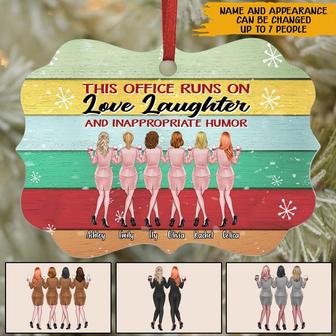 This Office Runs On Love Laughter Custom Ornament - Thegiftio UK