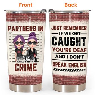 Partners In Crime Custom Tumbler - Gift for Best Friends - Thegiftio UK