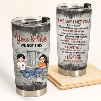 The Day I Met You Personalized Tumbler - Gift for Couples - Thegiftio UK