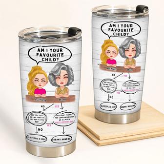 Am I Your Favorite Child Custom Tumbler - Gift for Mom - Thegiftio UK