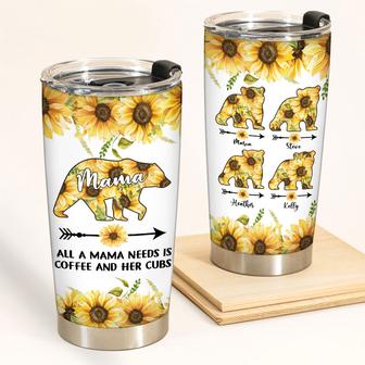All A Mama Needs Is Coffee Custom Tumbler - Gift for Mom - Thegiftio UK
