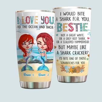 Love You To The Ocean Custom Tumbler - Gift for Best Friend - Thegiftio UK