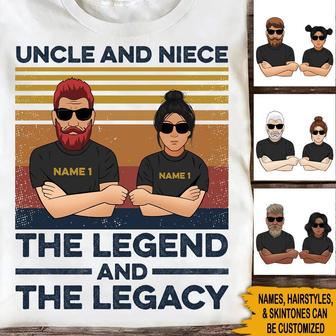 The Legend And The Legacy Custom T-Shirt - Gift for Uncle - Thegiftio UK