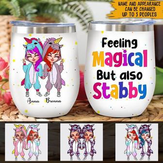 Unicorn Bestie Custom Wine Tumbler - Gift for Bestie - Thegiftio UK