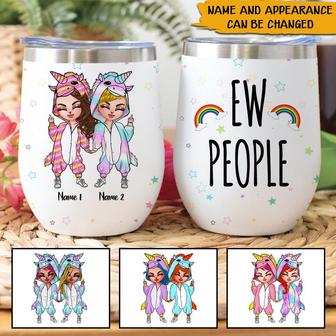 Unicorn Custom Wine Tumbler - Personalized Gift for Bestie - Thegiftio UK