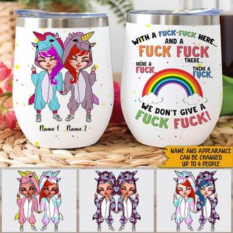 We Don't Give A Fuck Custom Wine Tumbler - Gift for Friends - Thegiftio UK