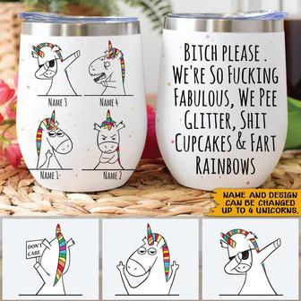 Unicorn Sarcasm Personalized Wine Tumbler - Gift for Friends - Thegiftio UK