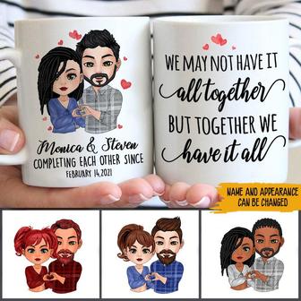 Completing Each Other Personalized Mug - Anniversary Gift - Thegiftio UK