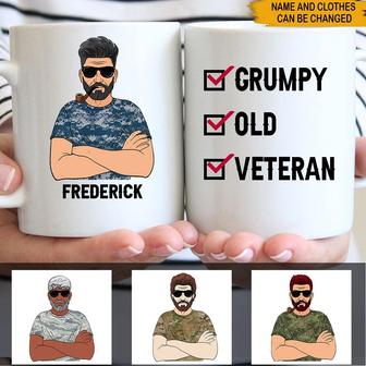 Grumpy Old Veteran Personalized Mug - Gift for Veterans - Thegiftio UK