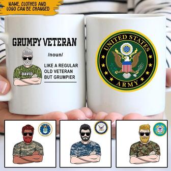 Grumpy Veteran Personalized Mug - Gift for Veterans - Thegiftio UK