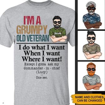 I'm a Grumpy Old Man Custom T-Shirt - Gift for Veterans - Thegiftio UK