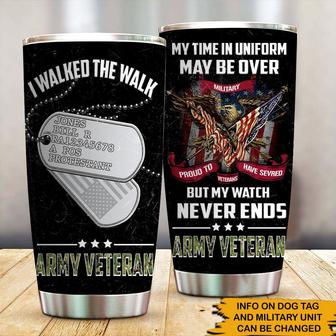 My Time In Uniform Personalized Tumbler - Gift for Veteran - Thegiftio UK