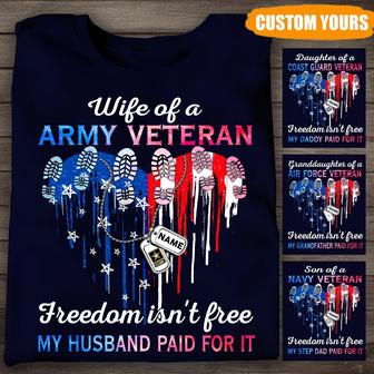 Freedom Isn't Free Custom T Shirt - Gift for Veterans - Thegiftio UK
