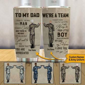 Veteran Father's Day Custom Tumbler - Gift for Dad - Thegiftio UK
