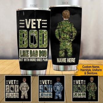 Veteran Father's Day Custom Tumbler - Gift for Dads - Thegiftio UK