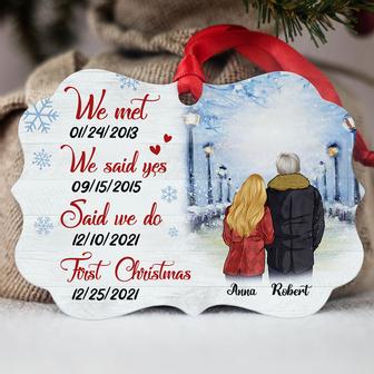 First Christmas Custom Date Ornament - Holiday Gift - Thegiftio UK
