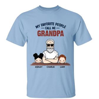 Favorite People Call Me Grandpa Custom T-Shirt - Thegiftio UK