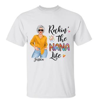 Rockin' Grandma Life Posing Nana Custom T-Shirt - Thegiftio UK