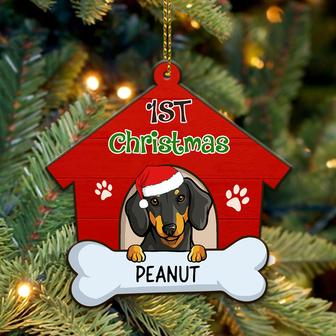 Personalized First Christmas Dog House Ornament - Thegiftio UK