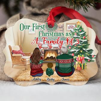First Christmas As Family of 3 Custom Ornament - Gift - Thegiftio UK