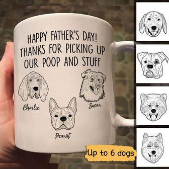 Simple Dog Head Outline Custom Mug - Gift for Dog Dads - Thegiftio UK
