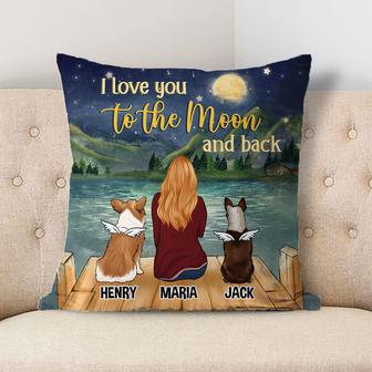 To The Moon And Back Personalized Pillow - Memorial Gift - Thegiftio UK