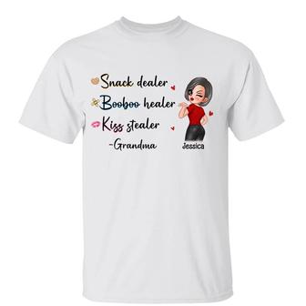 Grandma Snack Dealer Personalized T-Shirt - Gift for Grandma - Thegiftio UK
