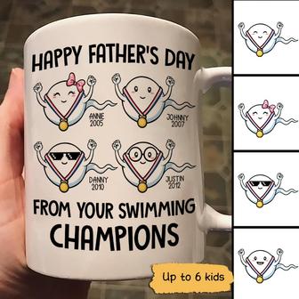 Happy Father’s Day Gift From Swimming Champions Custom Mug - Thegiftio UK