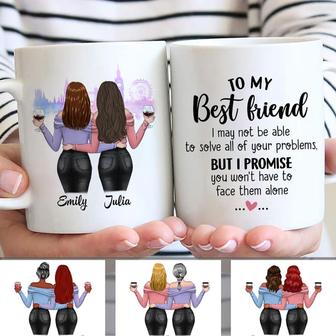 Charming Girls Besties Watercolor Skyline Custom Mug - Gift - Thegiftio UK
