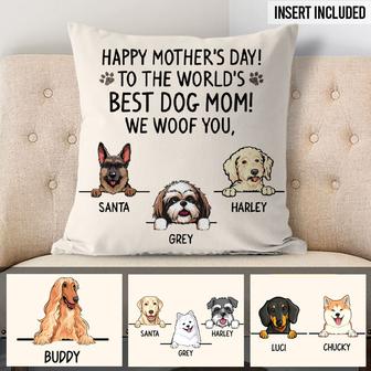 Happy Mother's Day Best Dog Mom I Woof You Personalized - Thegiftio UK