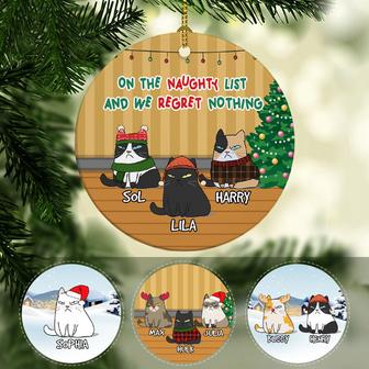 Naughty List Personalized Ornament - Gift for Cat Lovers - Thegiftio UK