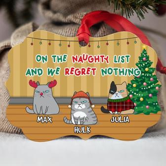 On Naughty List We Regret Nothing Personalized Ornament - Thegiftio UK