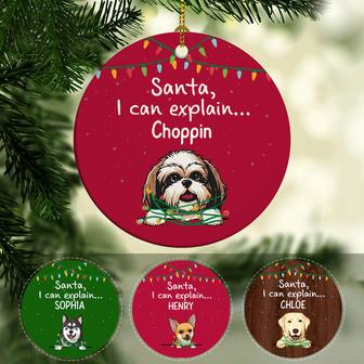 Santa I Can Explain Personalized Ornament - Dog Lovers Gift - Thegiftio UK