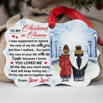 To My Husband In Heaven Personalized Ornament - Holiday Gift - Thegiftio UK
