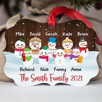 Custom Snowman Family Personalized Ornament - Holiday Gift - Thegiftio UK