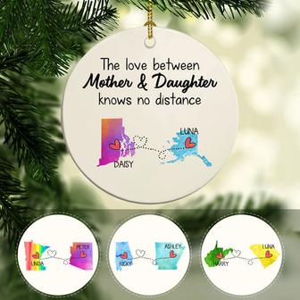 Long Distance Mother Daughter Custom Ornament - Gift for Mom - Thegiftio UK