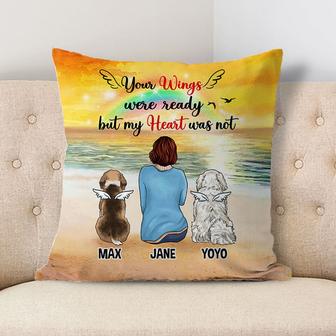 Your Wings We're Ready Custom Pillow - Gift for Dog Lovers - Thegiftio UK