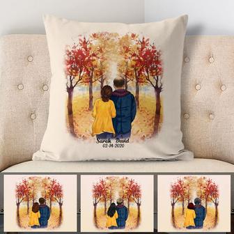 Personalized Autumn Couple Pillow - Anniversary Gift - Thegiftio UK