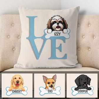 Love Personalized Pillow Custom Gift for Dog Lovers - Thegiftio UK
