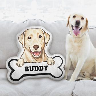Dog With Bone Personalized Pillow - Gift for Dog Lovers - Thegiftio UK
