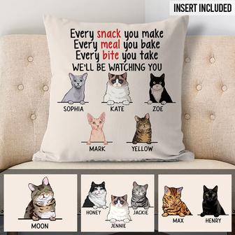 Every Snack You Make Personalized Pillow - Cat Lovers Gift - Thegiftio UK