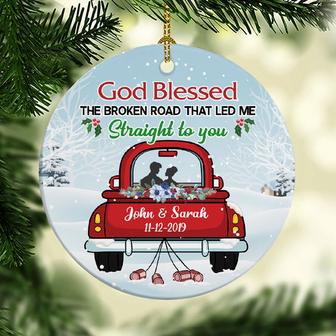 God Blessed The Broken Road Personalized Ornament - Gift - Thegiftio UK