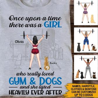 Weightlifting Dog Lovers Custom T Shirt - Dog Lovers Gift - Thegiftio UK